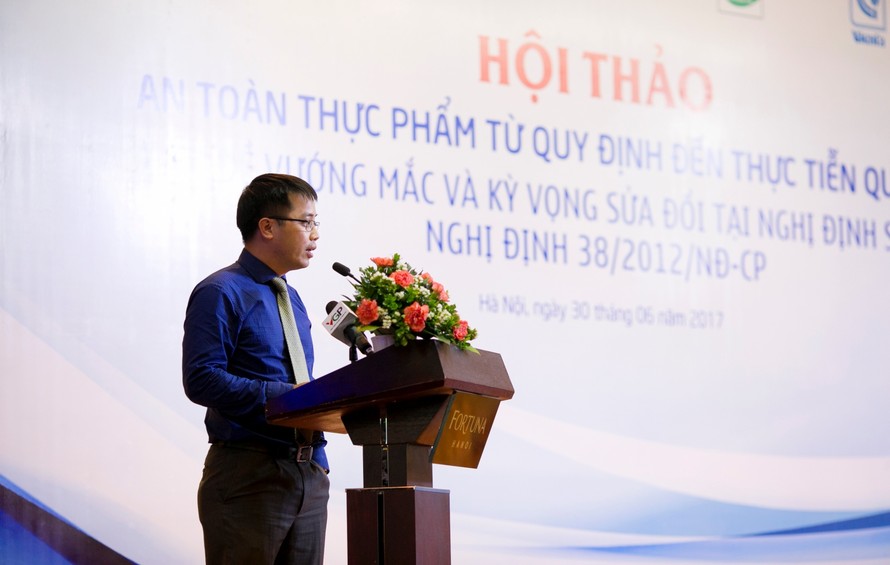 ông Đậu Anh Tuấn – Trưởng phòng pháp chế VCCI tại hội thảo chiều 30/6