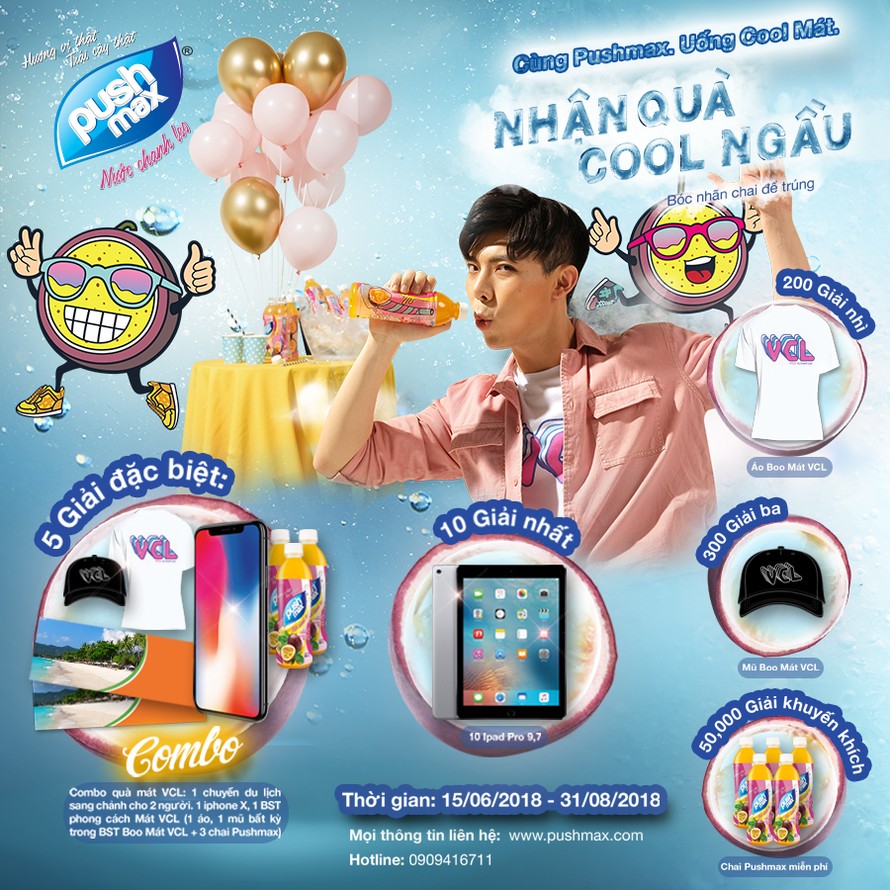 Nhận ngay iPhone X và loại iPad mới nhất chỉ với 1 chai nước trái cây Pushmax