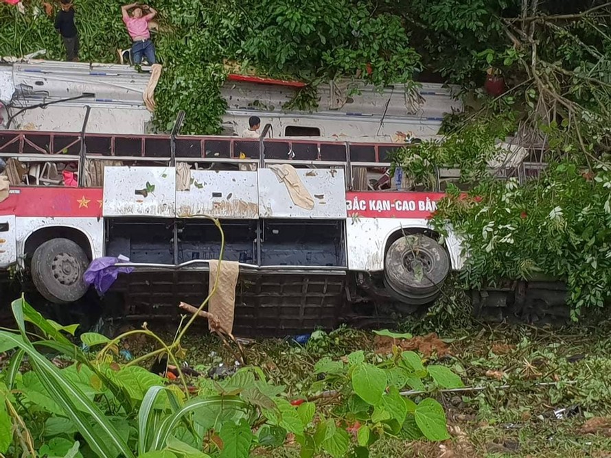 Hiện trường vụ tai nạn. Ảnh: VietNamNet