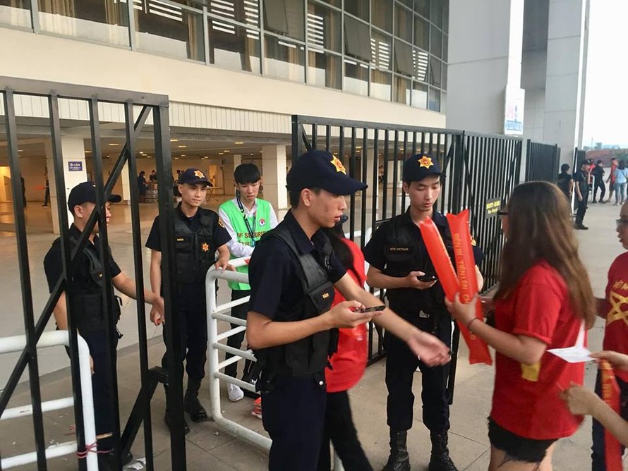 Tăng cường an ninh tại SVĐ Mỹ Đình trong hai trận đấu của đội tuyển Việt Nam