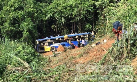 Hiện trường vụ tai nạn. Ảnh: SGGP