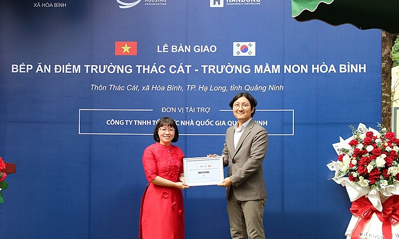 Khánh thành bếp ăn yêu thương trưởng mầm non Hoà Bình