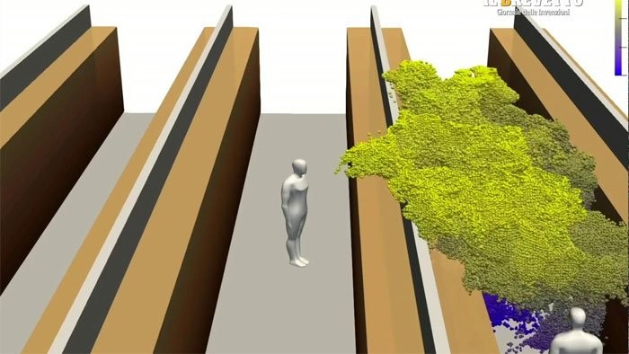 Những hạt nhỏ cỡ này không rơi ngay xuống mặt sàn mà di chuyển theo dòng khí hoặc lơ lửng ở một chỗ.