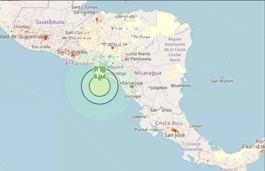 Động đất mạnh 5,6 độ rung chuyển bờ Thái Bình Dương của Nicaragua