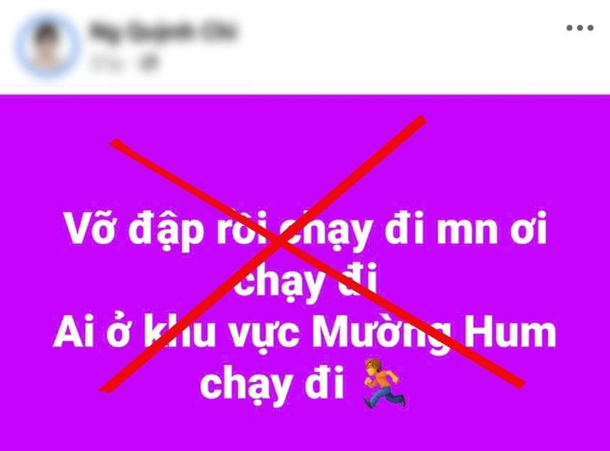 Thông tin đập thủy điện Nậm Pung, huyện Bát Xát (Lào Cai) bị vỡ là sai sự thật