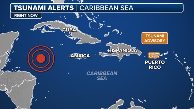 Không còn nguy cơ sóng thần sau trận động đất lớn ở vùng biển Caribe