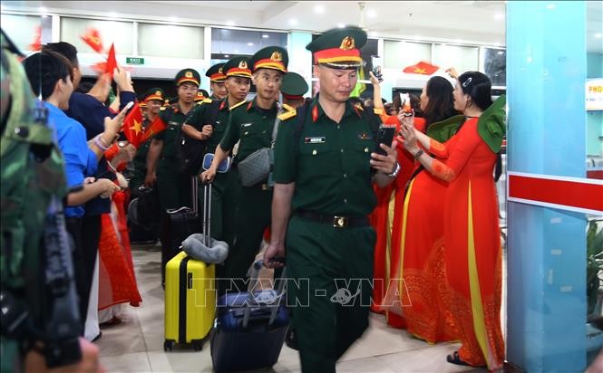 Đoàn tàu đặc biệt chở đội hình Nghi lễ Quân đội tham gia diễu binh