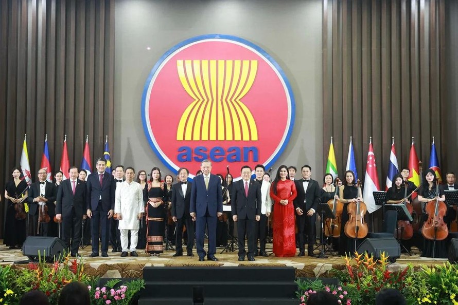Tổng Bí thư Tô Lâm dự Lễ kỷ niệm 30 năm Việt Nam gia nhập ASEAN hồi tháng 3/2025. Ảnh: Thống Nhất - TTXVN