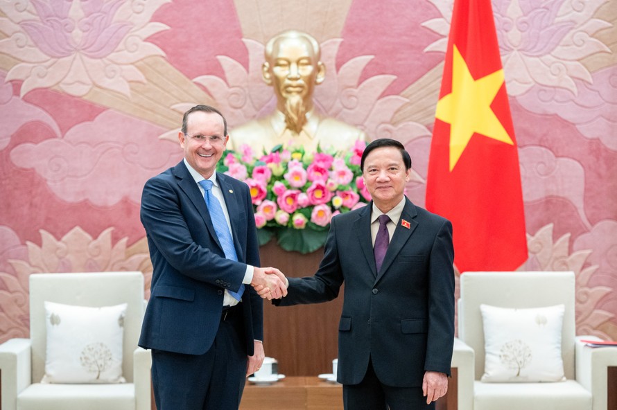 Phó Chủ tịch Quốc hội Nguyễn Khắc Định tiếp Chủ tịch Nhóm Nghị sĩ hữu nghị Brazil - Việt Nam