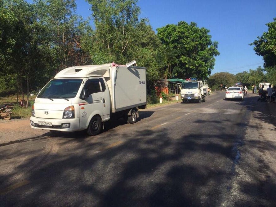 Hiện trường vụ tai nạn.