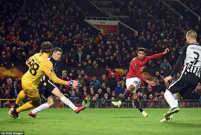 Mason Greenwood tỏa sáng rực rỡ ở Europa League.