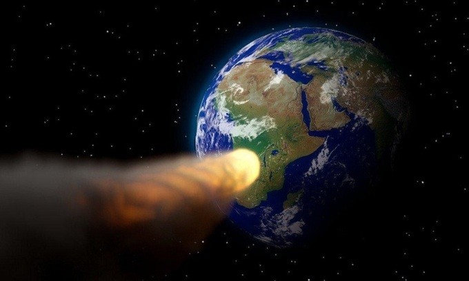 Mô phỏng thiên thạch 2010 NY65 bay qua gần Trái Đất. - Ảnh: IB Times.