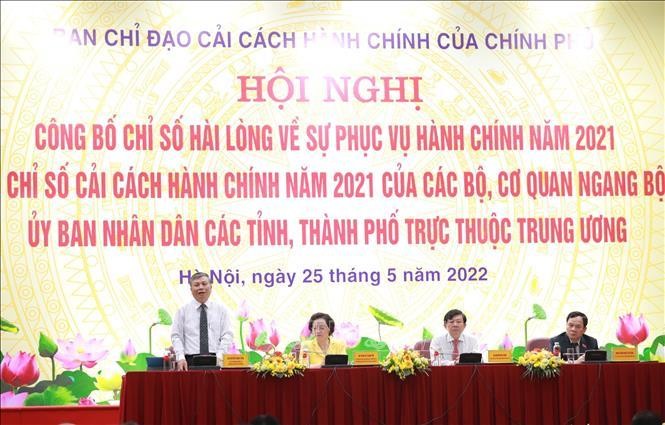 Công bố chỉ số hài lòng về sự phục vụ hành chính năm 2021