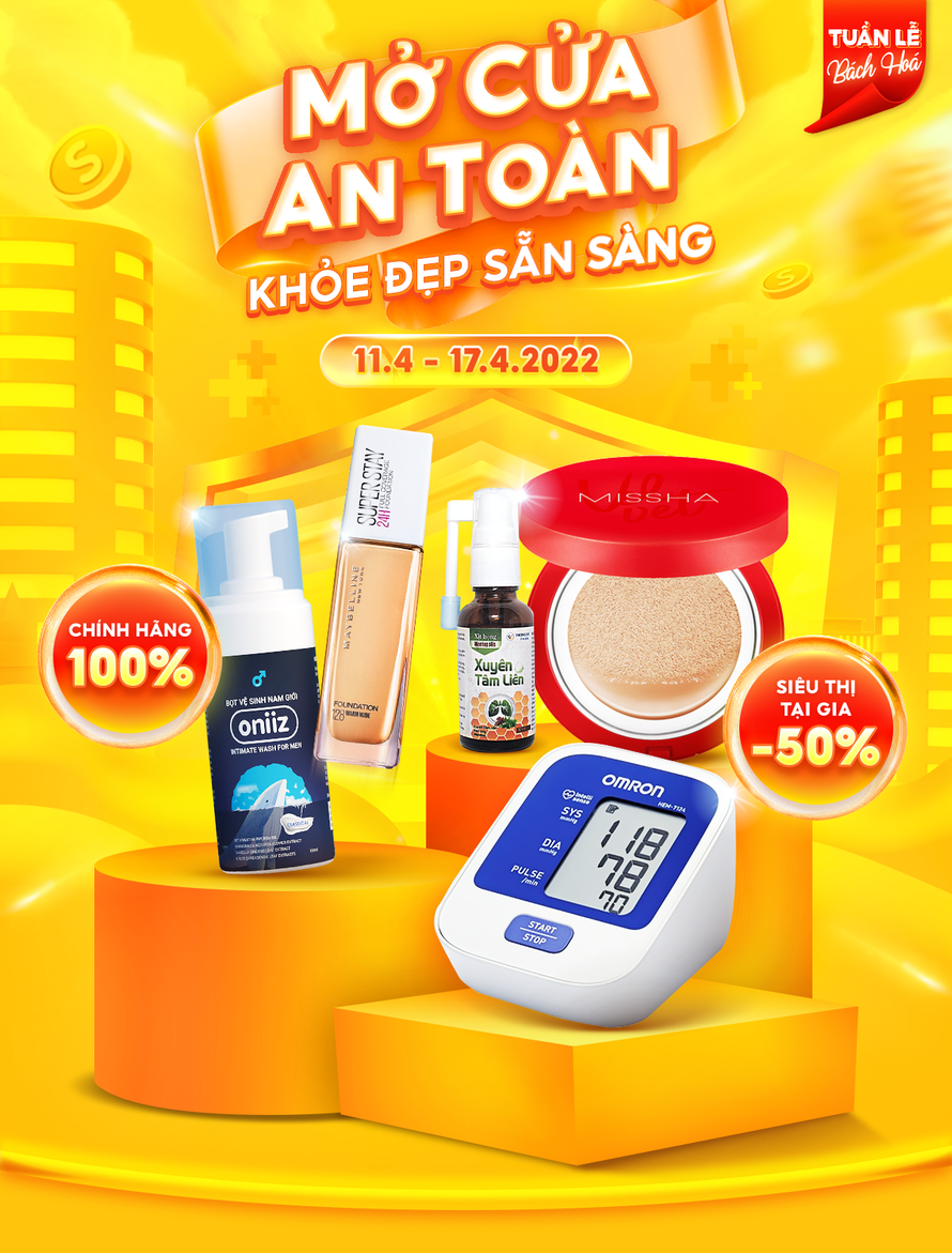Khám phá loạt sản phẩm chăm sóc sức khỏe chính hãng 100% đang được giảm giá sâu trên Shopee