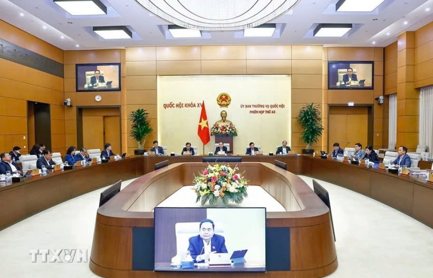Một phiên họp của Ủy ban Thường vụ Quốc hội.
