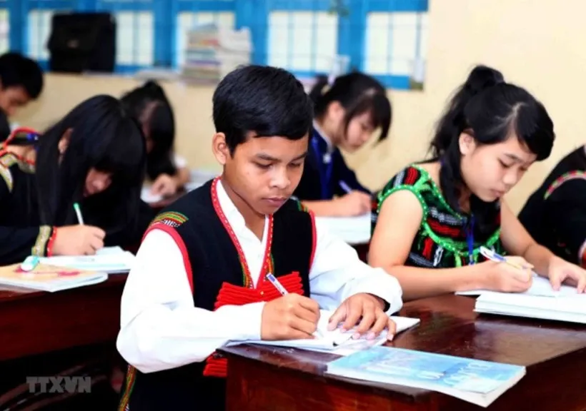 Tạo nguồn nhân lực cho vùng đồng bào dân tộc thiểu số và miền núi. Ảnh: Quý Trung/TTXVN