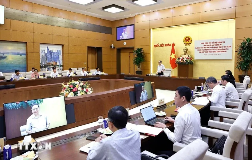 Chủ tịch Quốc hội Trần Thanh Mẫn phát biểu. Ảnh: Doãn Tấn/TTXVN