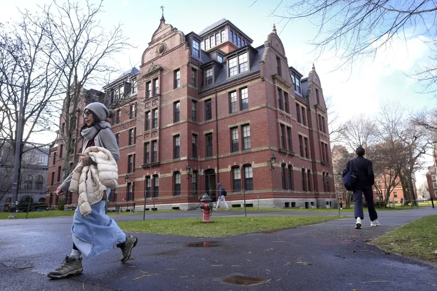 Một góc khuôn viên tại Đại học Harvard ở Cambridge, Massachusetts, Mỹ.