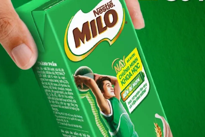 Thực phẩm bổ sung sữa lúa mạch Nestlé Milo.