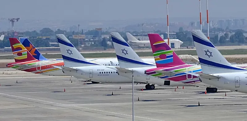 Các máy bay được sơ tán mà không có hành khách. Nguồn: Globes