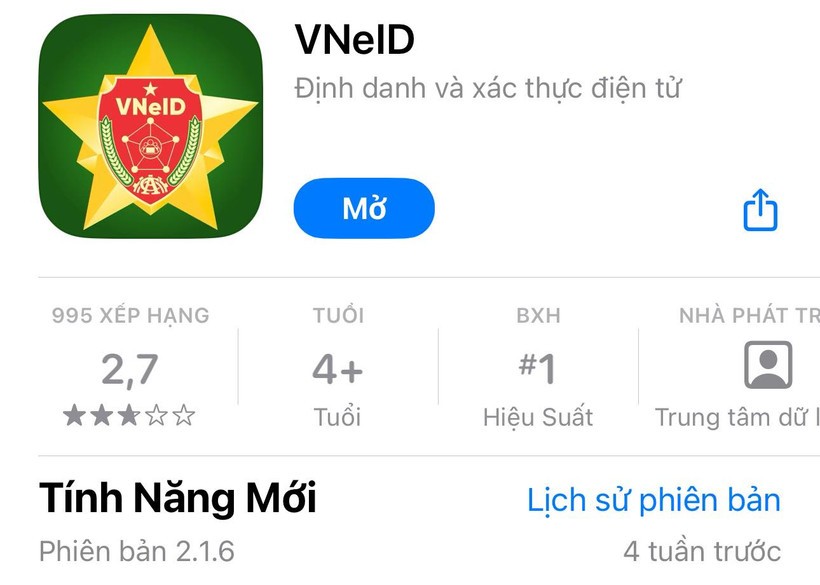 Ứng dụng chính thức do Bộ Công an cung cấp.
