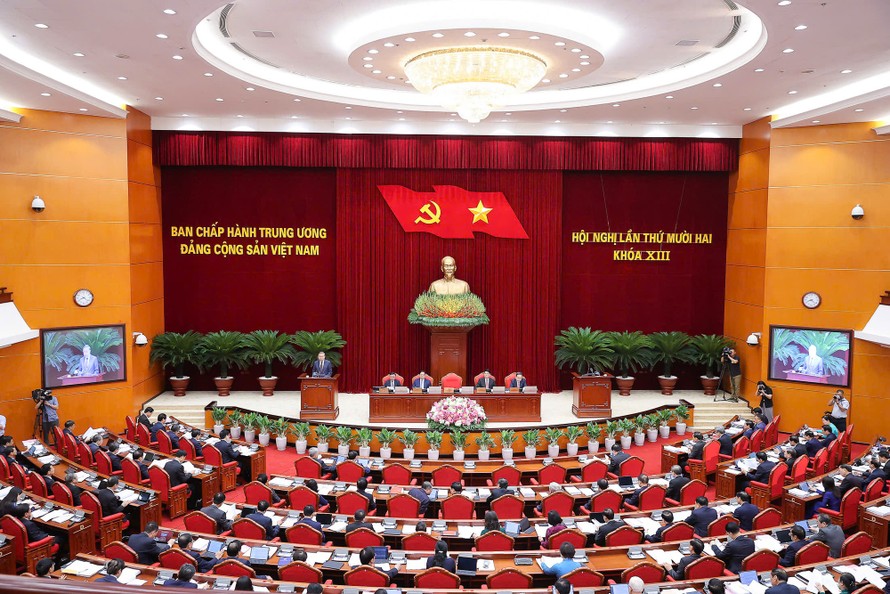 Tổng Bí thư Tô Lâm phát biểu bế mạc Hội nghị lần thứ 12 Ban Chấp hành Trung ương Đảng khóa XIII. 