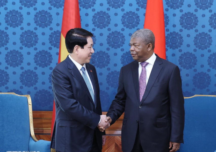 Chủ tịch nước Lương Cường và Tổng thống Angola João Manuel Gonçalves Lourenço hội đàm.