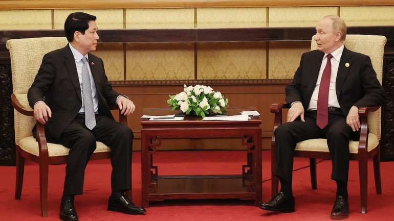 Chủ tịch nước Lương Cường hội kiến Tổng thống Nga Vladimir Putin