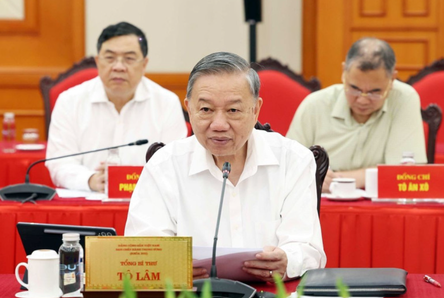 Tổng Bí thư Tô Lâm phát biểu