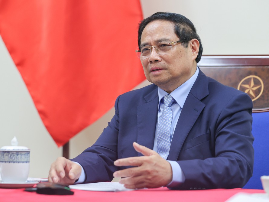 Thủ tướng Phạm Minh Chính điện đàm với Thủ tướng Đức Friedrich Merz