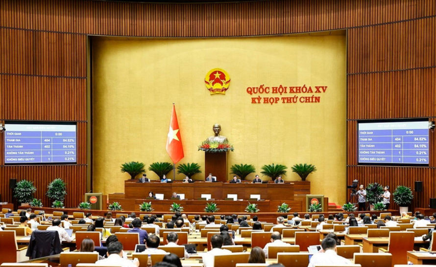 Các đại biểu biểu quyết trong kỳ họp Quốc hội