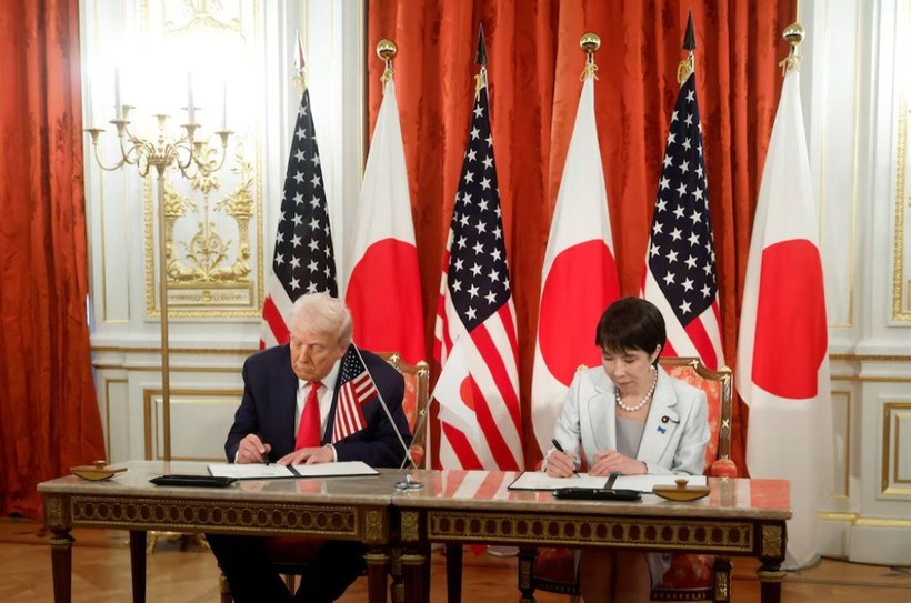 Thủ tướng Nhật Bản Sanae Takaichi và Tổng thống Mỹ Donald Trump