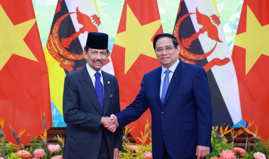 Thủ tướng Phạm Minh Chính hội kiến Quốc vương Brunei Darussalam Haji Hassanal Bolkiah. 