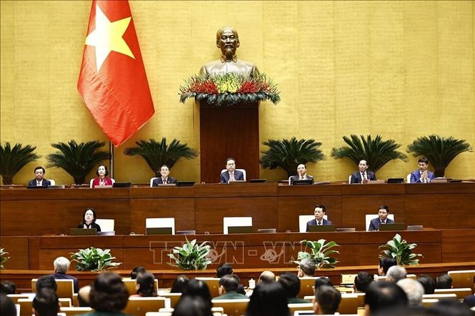 Kỳ họp bất thường lần thứ 9, Quốc hội khóa XV. Ảnh: TTXVN