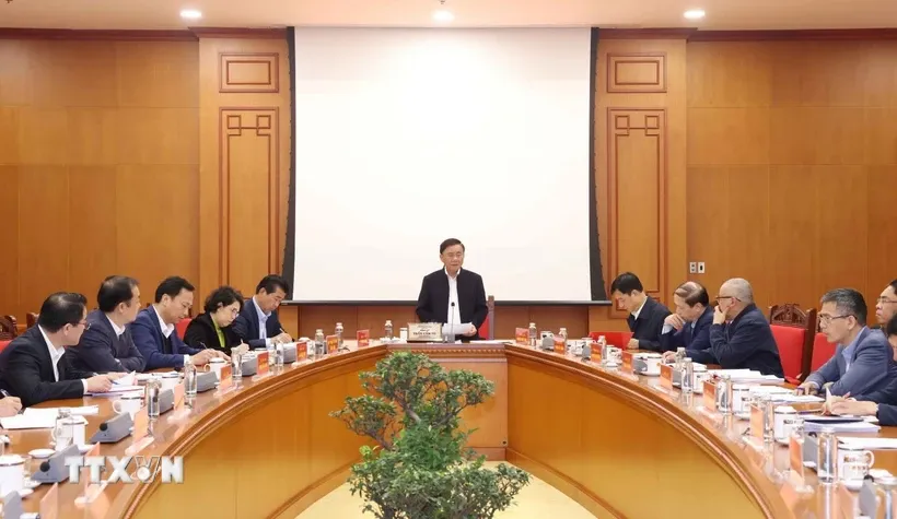 Ban chỉ đạo Chuyển đổi số các cơ quan Đảng họp phiên thứ hai. Ảnh: Phương Hoa/TTXVN