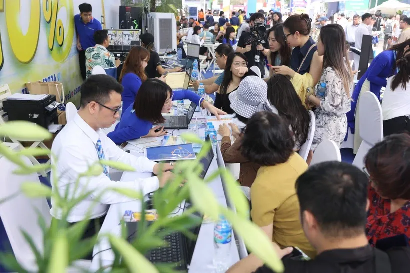 Hội chợ Du lịch quốc tế VITM Hà Nội luôn thu hút đông đảo sự quan tâm của công chúng. Ảnh: Mai Mai/Vietnam+