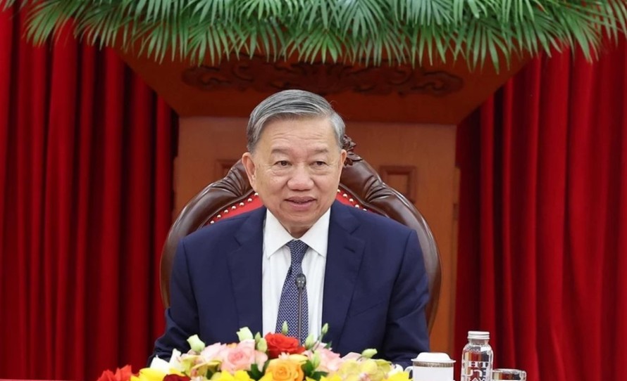 Tổng Bí thư Tô Lâm điện đàm với Chủ tịch Hội đồng châu Âu Antonio Costa. Ảnh: Thống Nhất/TTXVN