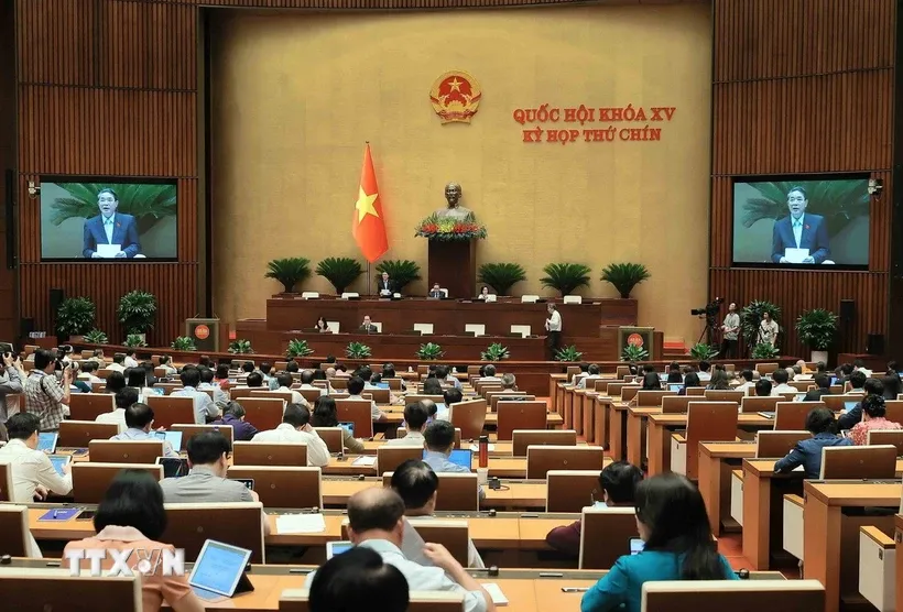 Phó Chủ tịch Quốc hội Nguyễn Đức Hải điều hành phiên họp. Ảnh: An Đăng