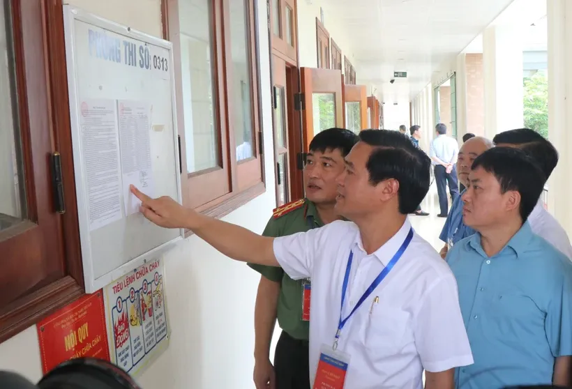 Bảo đảm mọi điều kiện tốt nhất cho công tác tổ chức Kỳ thi Tốt nghiệp THPT 2025. Ảnh: Thái Hùng