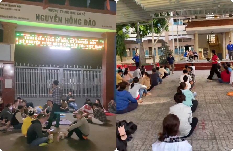 Phụ huynh phản ánh buổi đăng ký lớp bán trú của Trường THCS Nguyễn Hồng Đào có vấn đề.