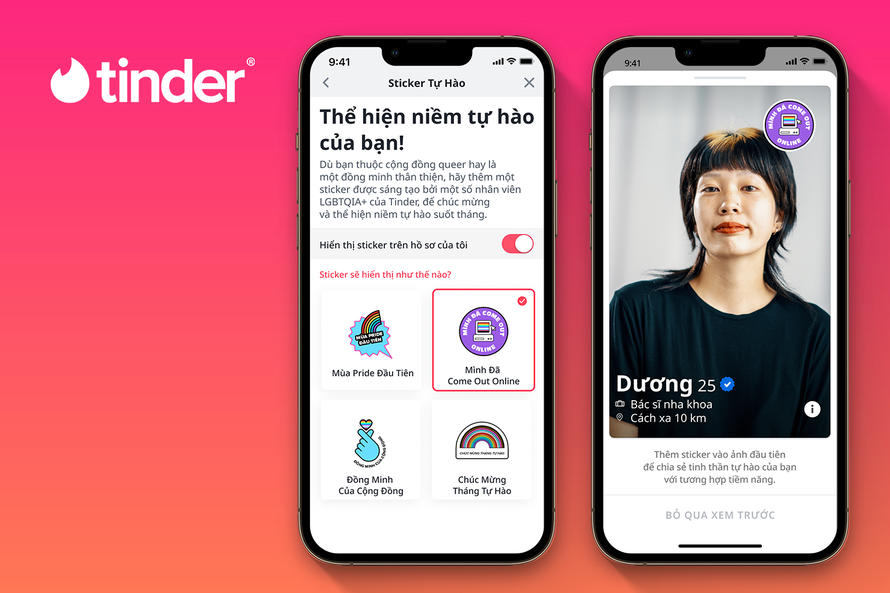 Tinder cùng giới trẻ Việt tô màu bản sắc nhân tháng Tự hào