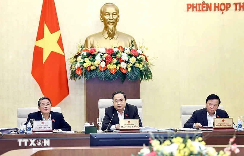 Chủ tịch Quốc hội Trần Thanh Mẫn phát biểu. Ảnh: Doãn Tấn/TTXVN.