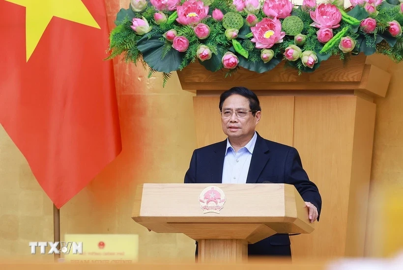 Thủ tướng Phạm Minh Chính làm Trưởng Ban Chỉ đạo của Chính phủ về phát triển khoa học, công nghệ, đổi mới sáng tạo, chuyển đổi số và Đề án 06. Ảnh: Dương Giang/TTXVN.