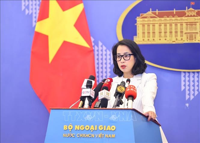 Người phát ngôn Bộ Ngoại giao Phạm Thu Hằng. Ảnh tư liệu: Minh Đức/TTXVN.