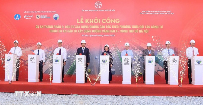 Khởi công dự án hơn 56.000 tỷ đồng thành phần 3 cao tốc Vành đai 4 - Vùng Thủ Đô