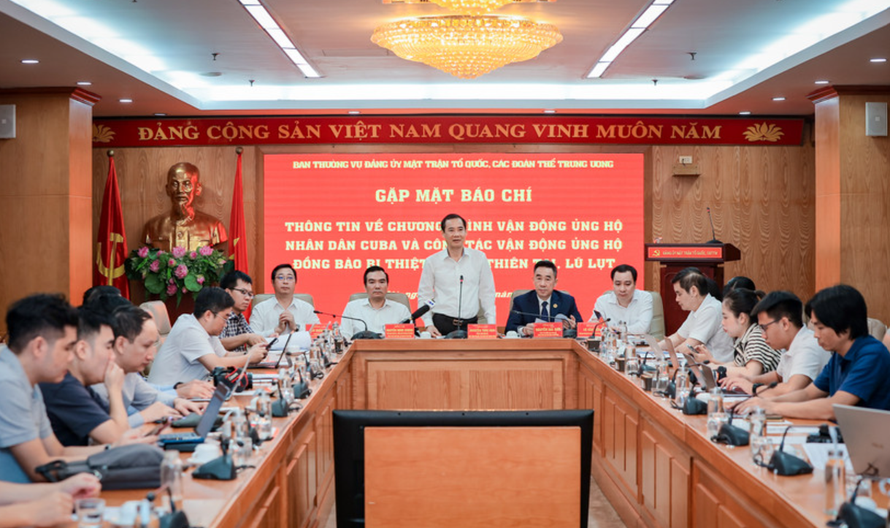 Buổi họp báo thông tin về kết quả đạt được sau gần 2 tháng phát động Chương trình "65 nghĩa tình Việt Nam-Cuba"