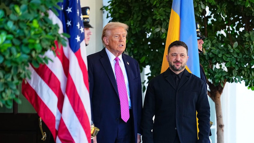 Tổng thống Mỹ Donald Trump và Tổng thống Ukraine Volodymyr Zelensky tại Nhà Trắng hồi tháng 10.