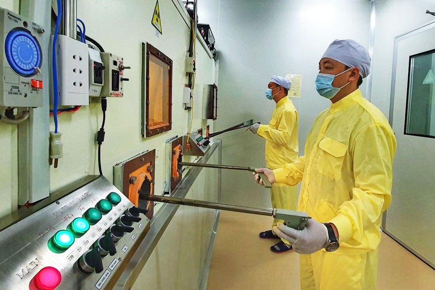 Một dây chuyền sản xuất tại Trung tâm Đồng vị. Ảnh: Viện Nghiên cứu hạt nhân Đà Lạt.