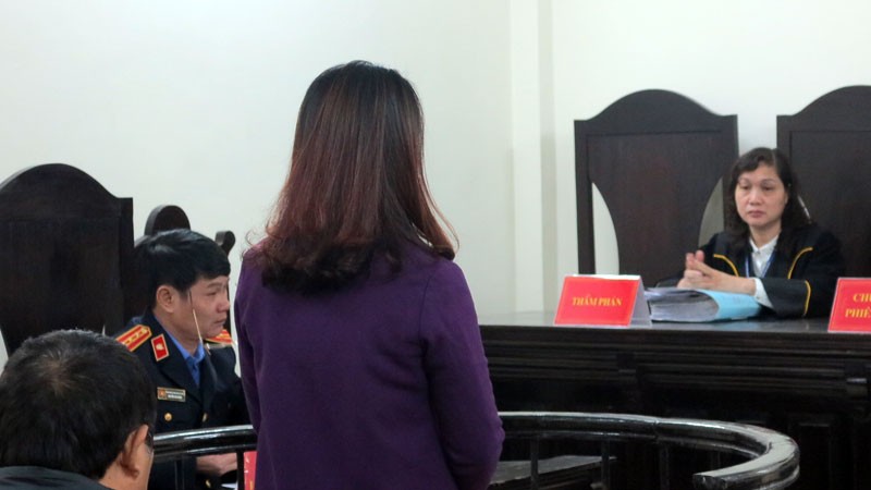 Bị cáo tại tòa.