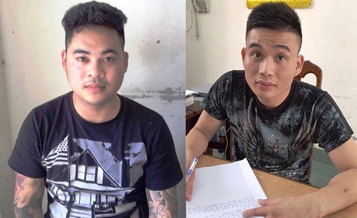 2 đối tượng Vinh và Tùng tại cơ quan điều tra